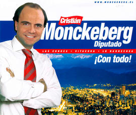 Tríptico con programa de diputado de Cristian Monckeberg
