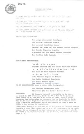 [Resumen de actividades realizadas por el Consejo de Estado]