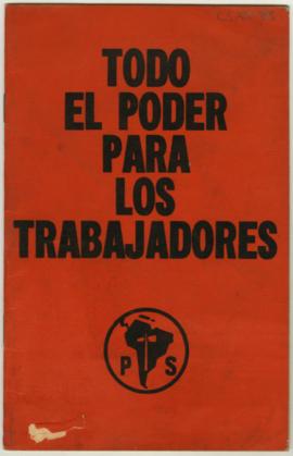 Folleto titulado Todo poder para los trabajadores del Partido Socialista