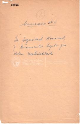La Seguridad Nacional y Documentos Legales que deben materializarse.