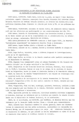 Fotocopia del Anexo n°1 con el resumen cronológico de los principales hechos acaecidos en Santiag...