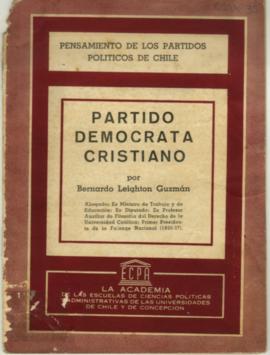 Discurso en formato de folleto, titulado Partido demócrata cristiano, por Bernardo Leighton Guzmán