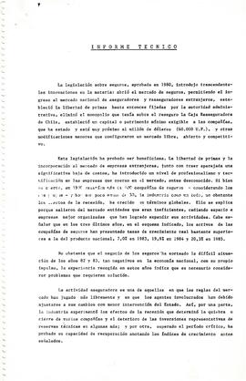 [Evalúa legislación sobre seguros de 1980]