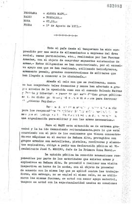 [Allanamientos realizados por las Fuerzas Armadas]