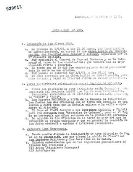 Fotocopia de memorándum Nº 253 con datos sobre la detención de Álvaro Puga, antecedentes relacion...