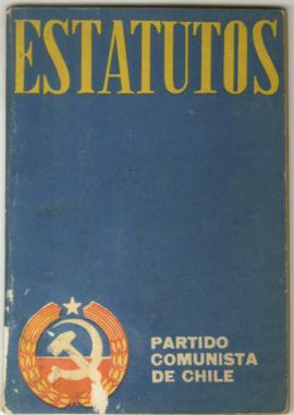 Librillo con inscripciones manuscritas, titulado Estatutos del Partido Comunista de Chile, aproba...