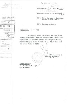 [Eleva informe de interceptación de noticias]