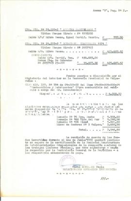 [Informes de rendición de cuentas a la Contraloría General de la República]