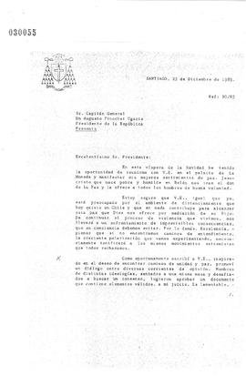 Carta de Juan Francisco Fresno Larráin a Augusto Pinochet Ugarte [II]