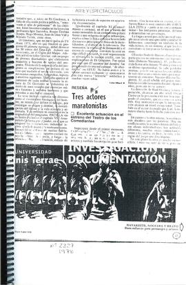 Tres Actores Maratonistas