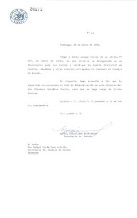 [Solicita asignación de funcionario para Consejo de Estado]