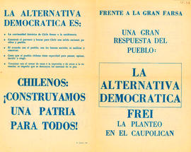 Panfleto propagandístico del Partido Demócrata Cristiano contra el Régimen Militar y el plebiscit...
