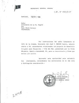 [Remite antecedentes para proyecto de desarrollo urbano en Región de Valparaíso]
