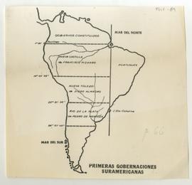 Ilustración de las primeras gobernaciones suramericanas