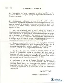 Declaración pública de la Fundación Chile Futuro