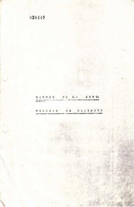 [Compendio de medidas realizadas por la Junta Militar en septiembre de 1973]