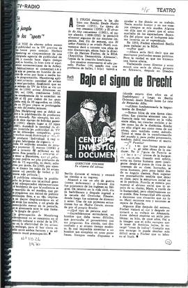 Bajo El Signo De Brecht