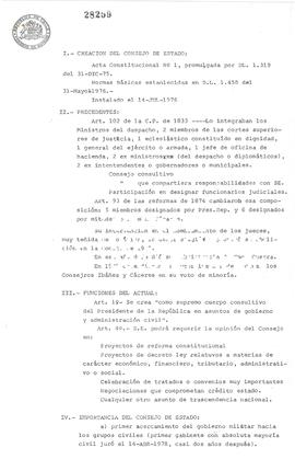 [Creación del Consejo del Estado]