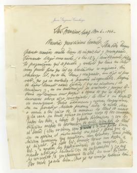 Carta manuscrita y firmada para Consuelo [desconocido] por parte de Juan Guzmán Cruchaga con moti...