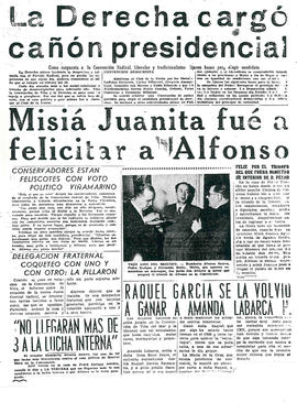 La derecha cargó cañón presidencial