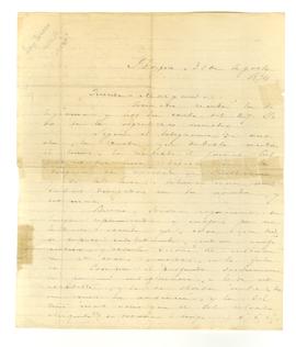 Carta manuscrita y firmada de Jorge Isaac