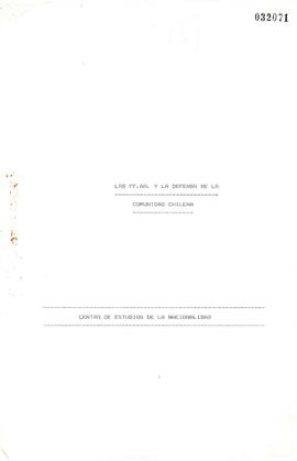 Las FF.AA. y la defensa de la comunidad chilena