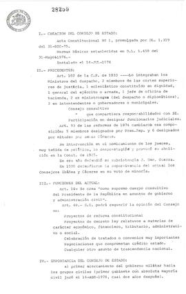 [Creación del Consejo del Estado]