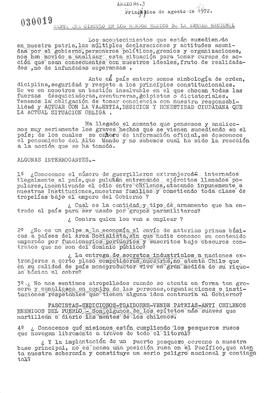 Fotocopia de carta dirigida a los mandos medios de la Armada Nacional en contra del gobierno de l...