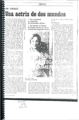 Ana González Una Actriz De Dos Mundos