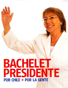 Folleto propagandístico de Michelle Bachelet a la presidencia