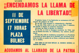 Panfleto con convocatoria a marcha conmemorativa por el golpe de Estado