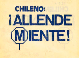 Afiche propagandístico contra Salvador Allende