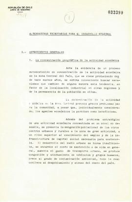 Alternativas tributarias para el desarrollo regional