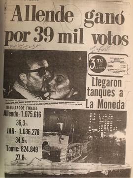Allende ganó por 39 mil votos