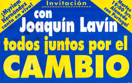 Folleto propagandístico de Joaquín Lavín como candidato a la presidencia