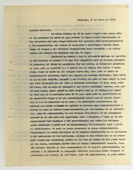 Carta mecanografiada de Gonzalo Izquierdo a Marcello [desconocido] con motivo de entregar un anál...