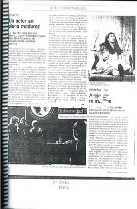 Un Autor En Plena Madurez