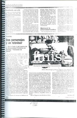 Dos Personajes Y Un Televisor