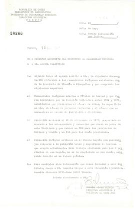 [Información referente a las comunidades indígenas existentes desde la provincia de Bío-Bío a Lla...