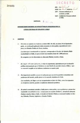 Informe sobre encuesta de opinión pública realizada por la AWMM en Italia en relación a Chile
