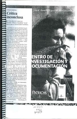 Strindberg Crítica Inconclusa