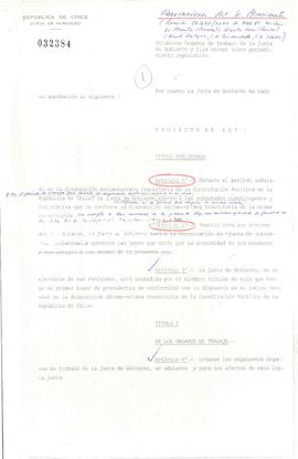 [Establece órganos de trabajo de la Junta de Gobierno]