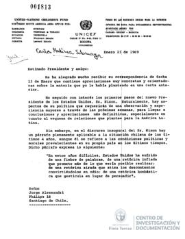 Carta de Carlos Martínez Sotomayor a Jorge Alessandri
