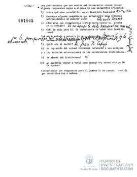 Cuestionario escrito con respuestas de Jorge Alessandri